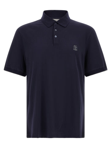 Brunello Cucinelli - Logo piqué polo shirt