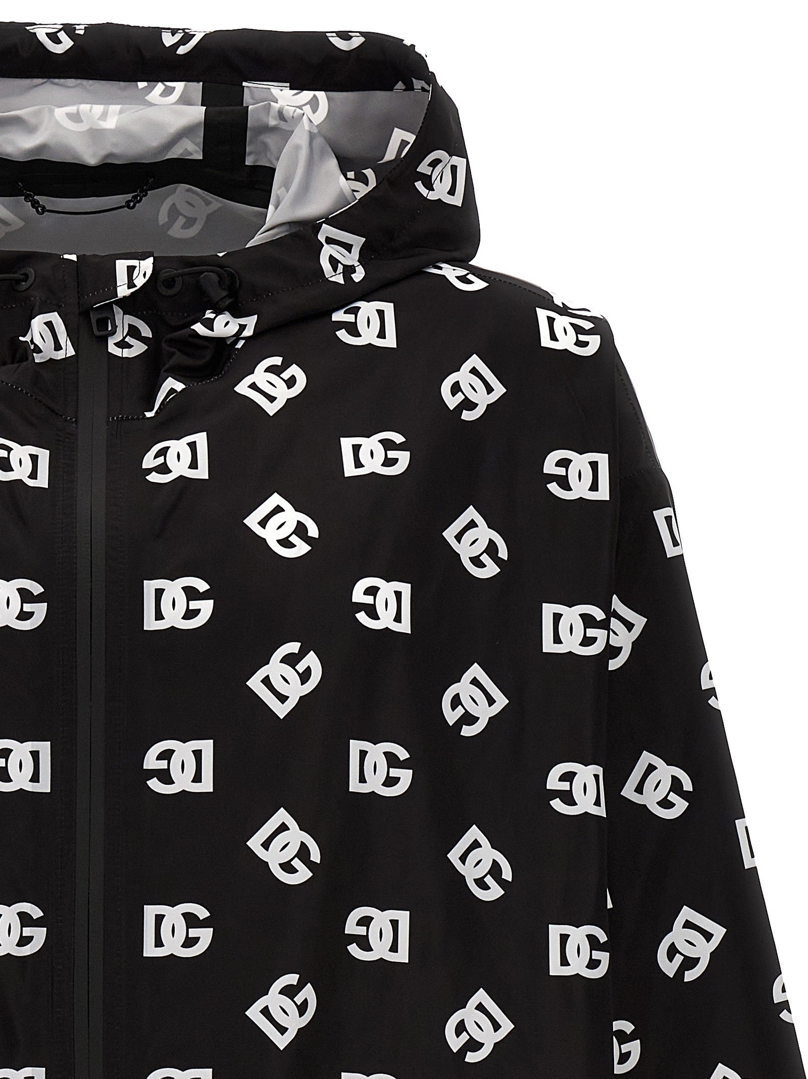 Dolce & Gabbana - Logo print hooded jacket