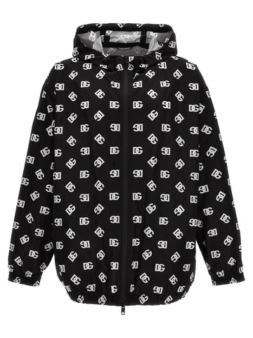 Dolce & Gabbana - Logo print hooded jacket