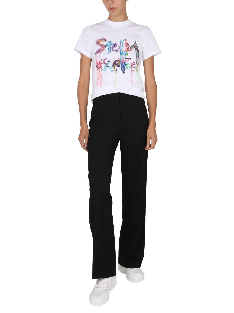 stella mccartney stella mccartney - LOGO PRINT T-SHIRT