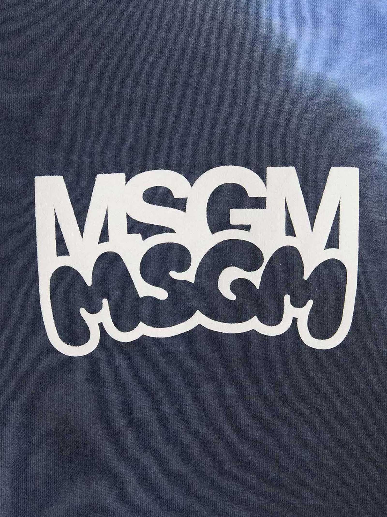 msgm - Logo print tie dye sweatshirt by Burro Studio