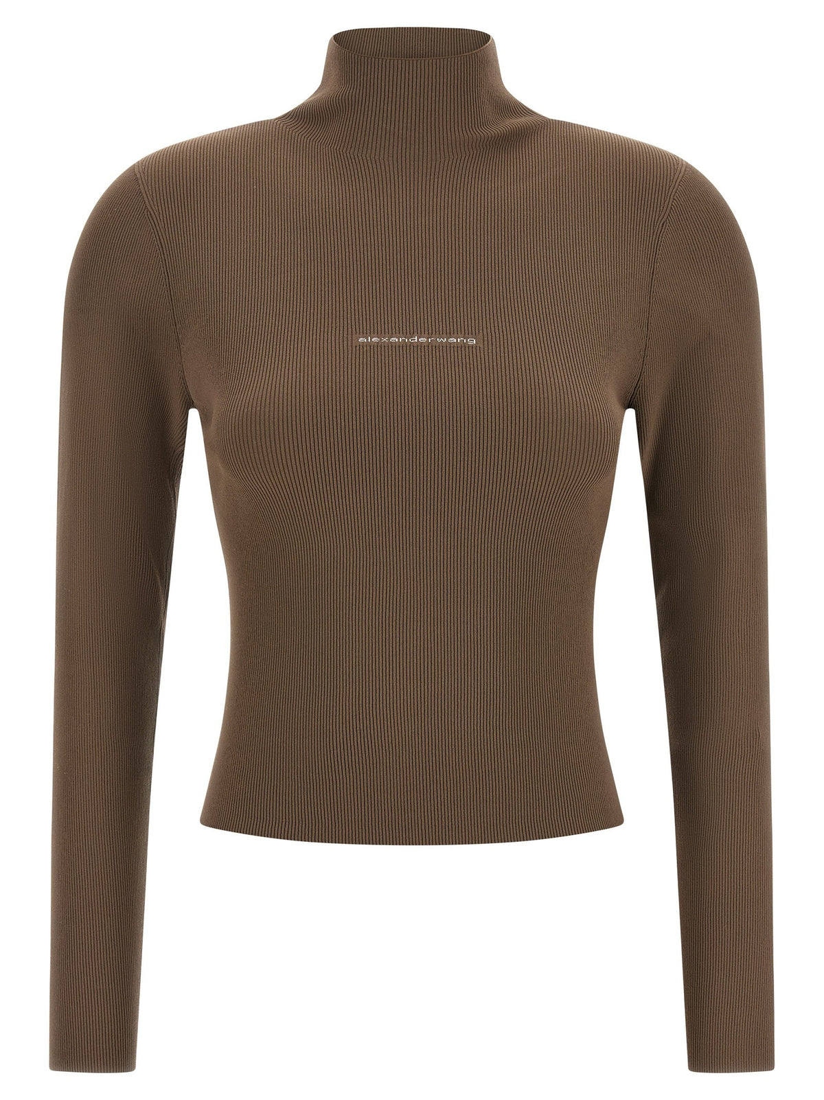 Alexander Wang - Logo ribbed sweater beige L