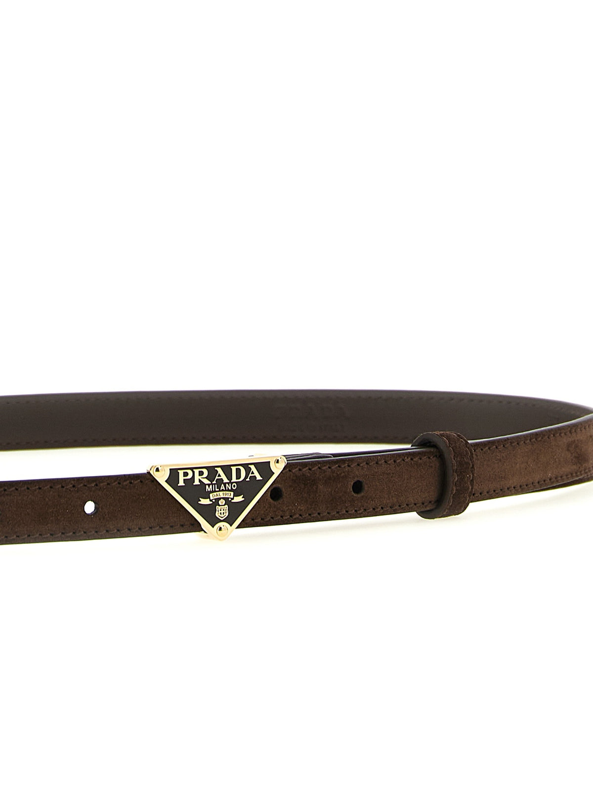 PRADA - Logo suede belt