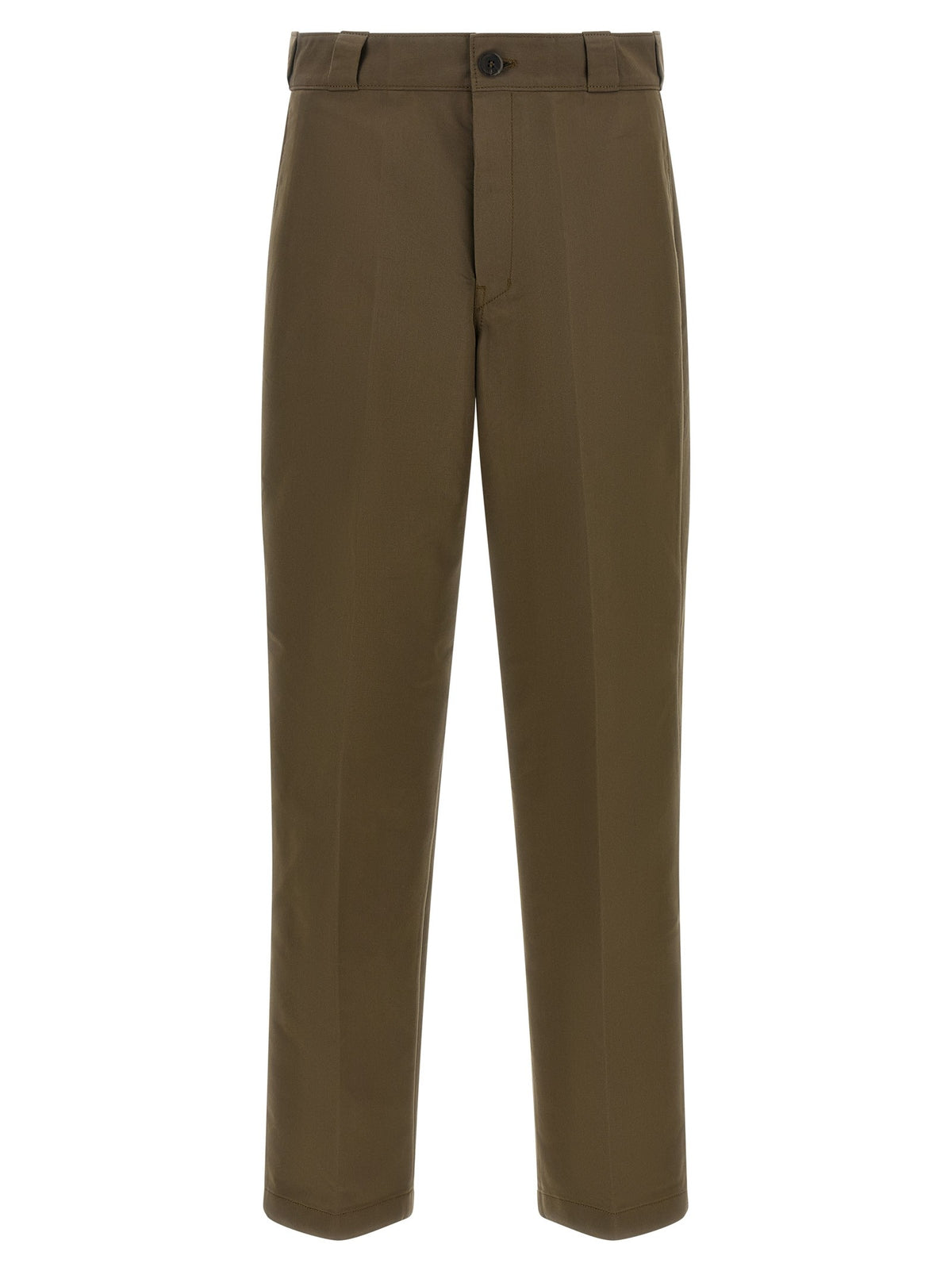 PRADA - Logo tailored trousers Brown