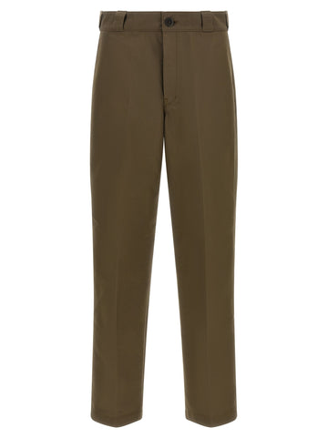 PRADA - Logo tailored trousers Brown