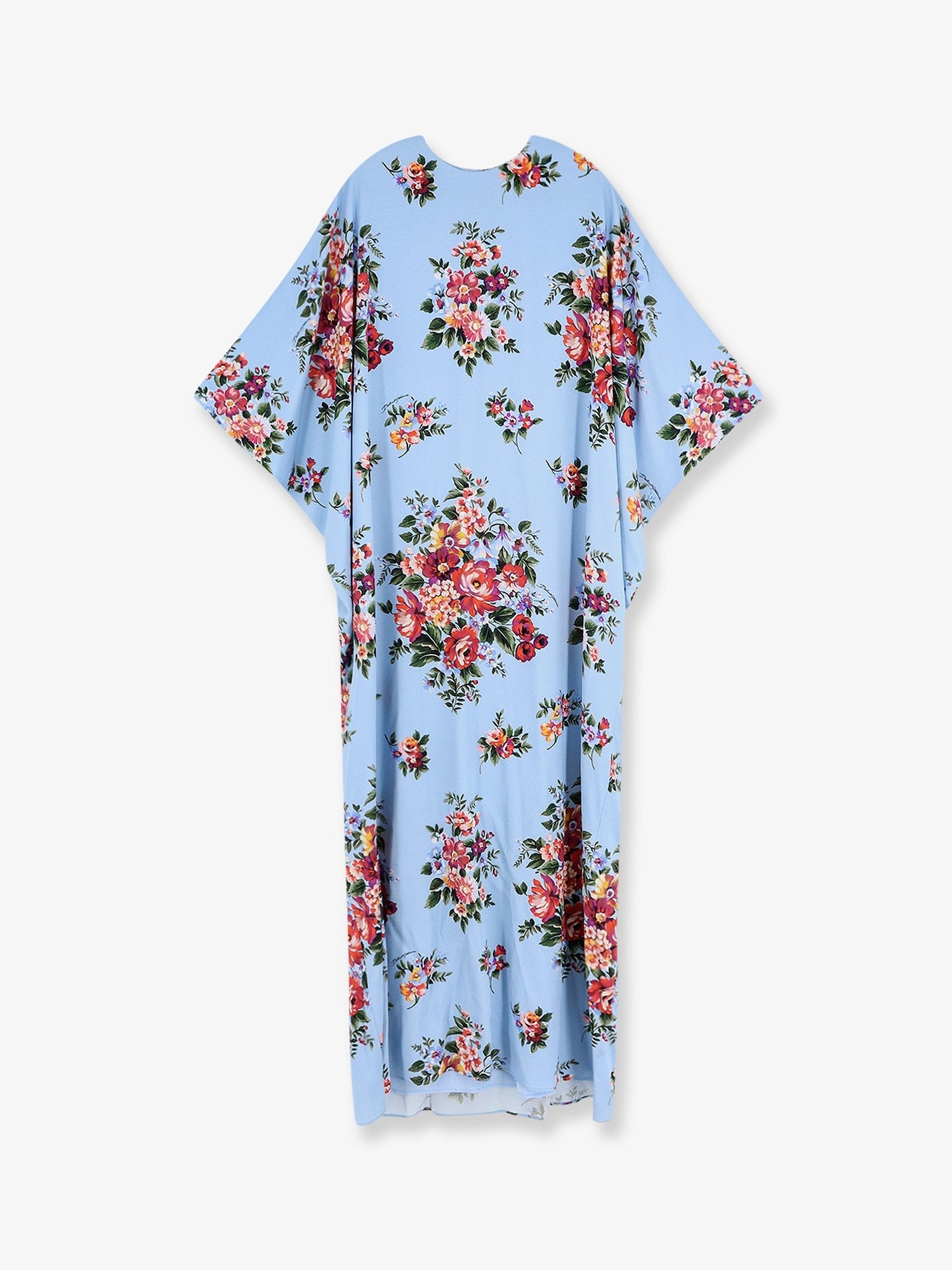 Dolce & Gabbana - Long charmeuse dress with Mazzo di Fiori print