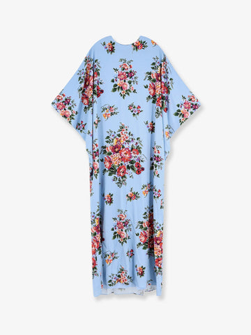 Dolce & Gabbana - Long charmeuse dress with Mazzo di Fiori print