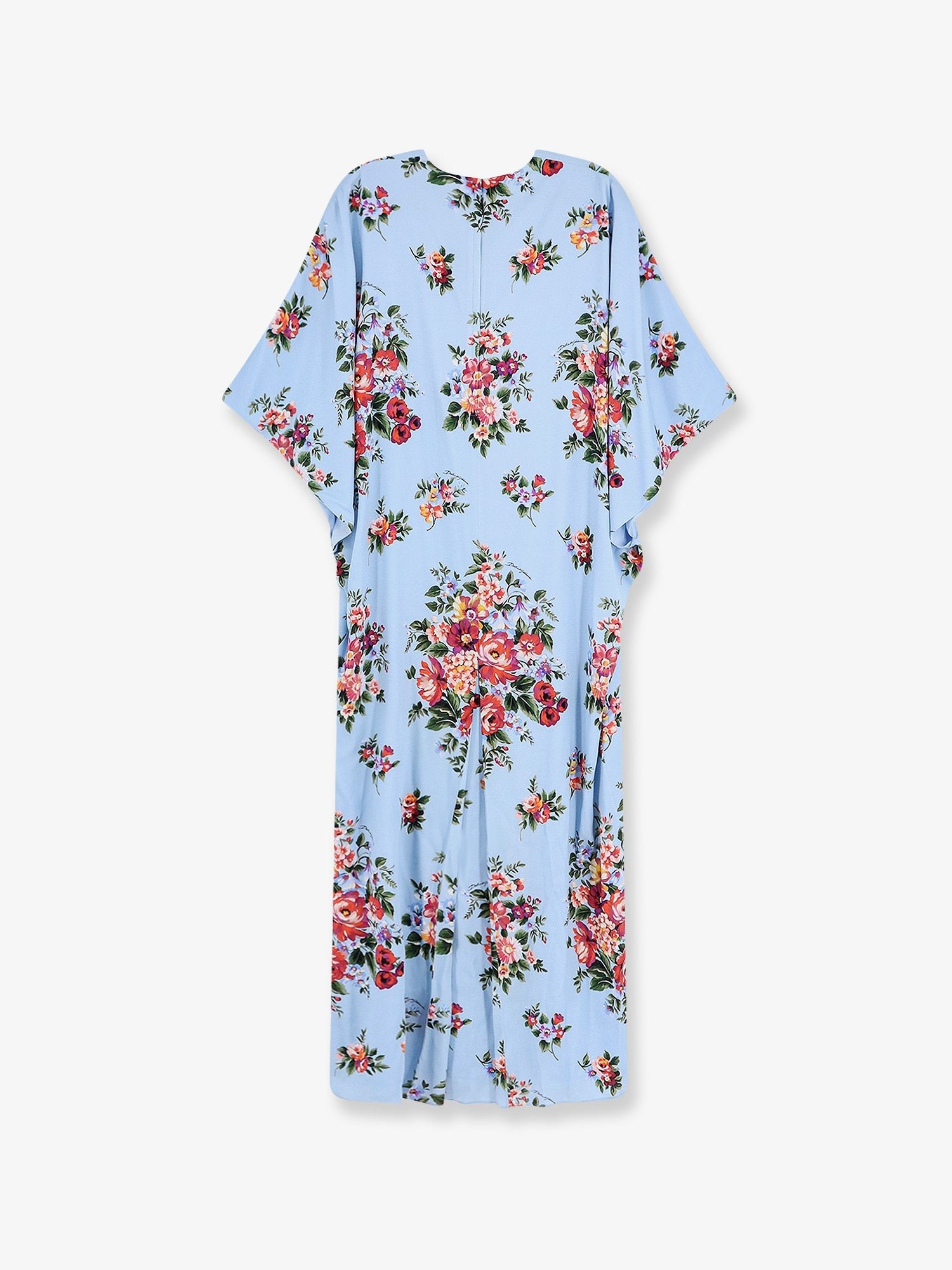 Dolce & Gabbana - Long charmeuse dress with Mazzo di Fiori print