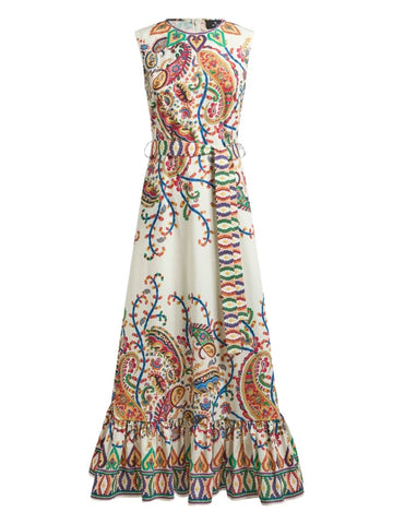 Etro LONG DRESS WITH FLORAL PAISLEY PRINT
