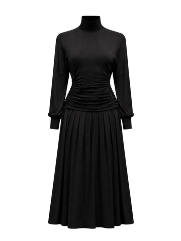 GANNI - LONG DRESS WITH HIGH NECK long-dress-with-high-neck