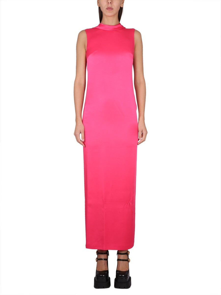 LONG DRESS WITH RING NECKLINE