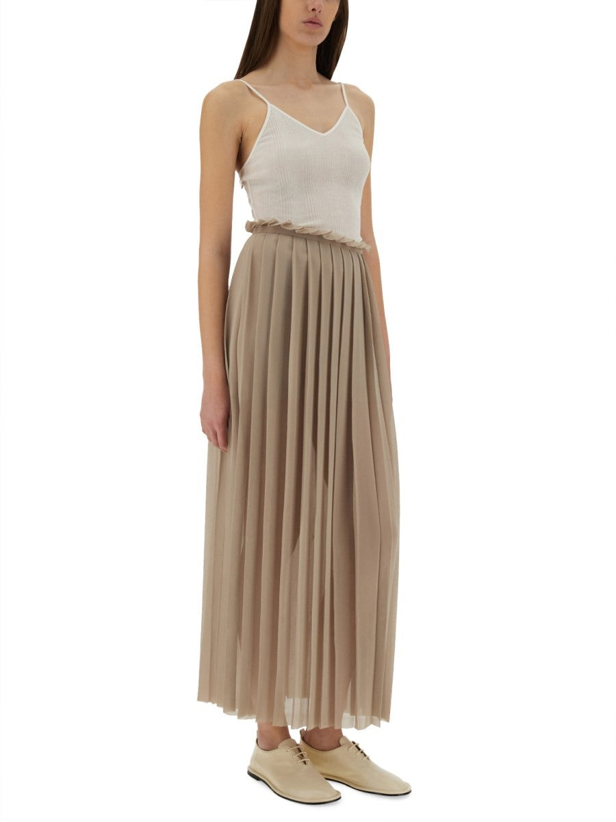 LONG PLEATED SKIRT