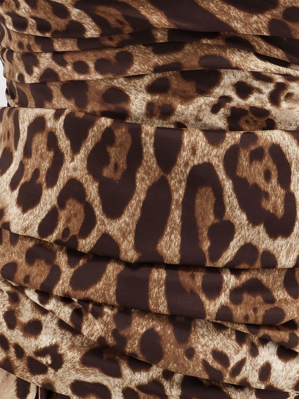 Dolce & Gabbana - Long silk dress with animal print