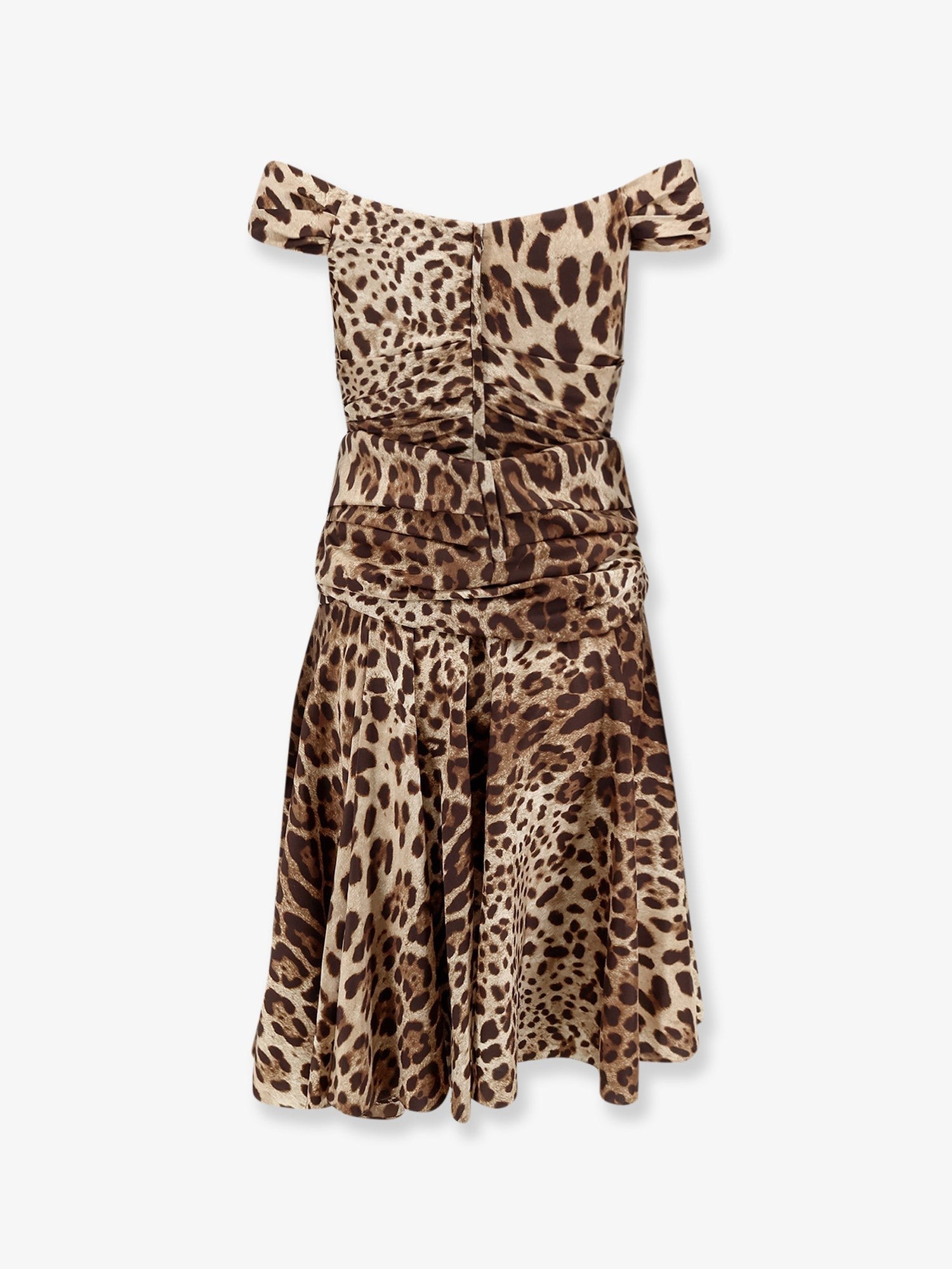 Dolce & Gabbana - Long silk dress with animal print