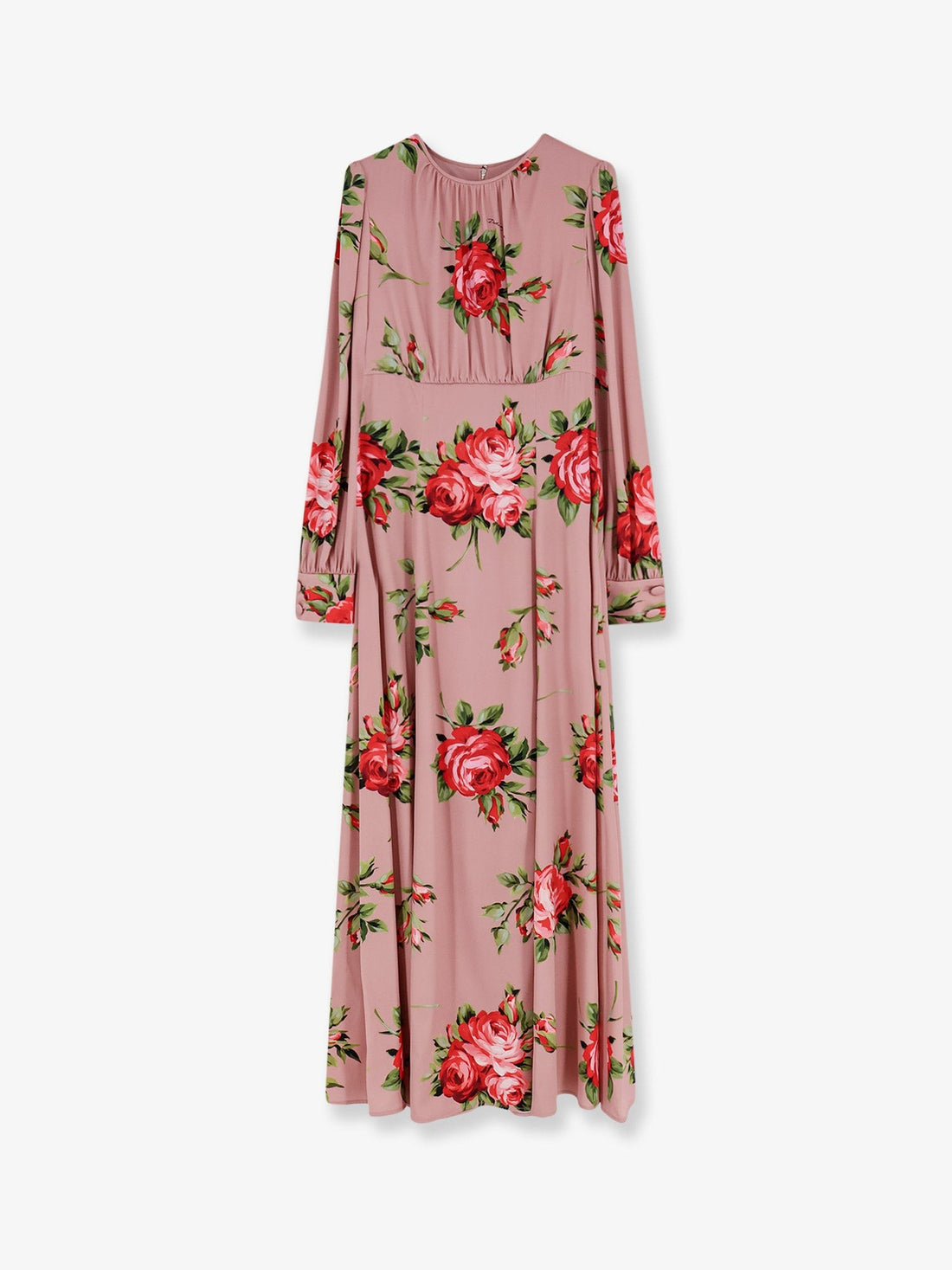 Dolce & Gabbana - Long silk dress with Bouquet Rose print long-silk-dress-with-bouquet-rose-print_a61ab6e4-b3d9-4237-8a93-aeb442ca1af4