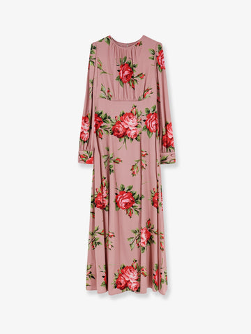 Dolce & Gabbana - Long silk dress with Bouquet Rose print long-silk-dress-with-bouquet-rose-print_a61ab6e4-b3d9-4237-8a93-aeb442ca1af4