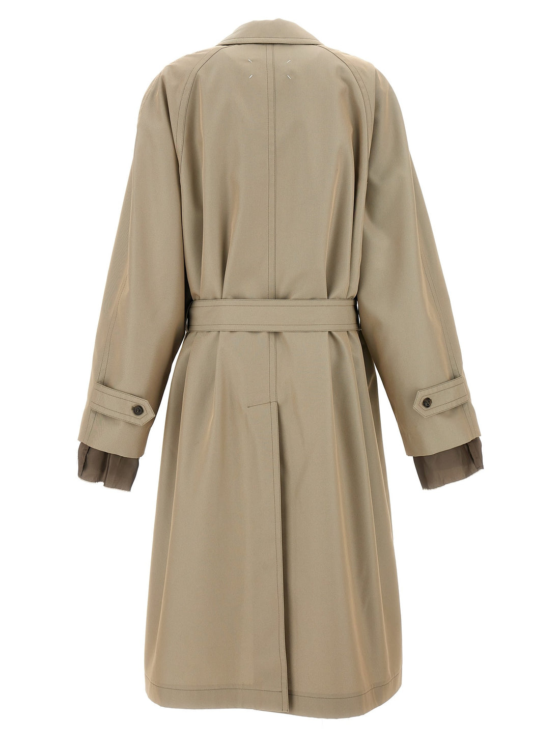 Maison Margiela - Long single-breasted trench coat beige 48 IT