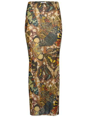JEAN PAUL GAULTIER JEAN PAUL GAULTIER - LONG SKIRT WITH "BOW TIE" PRINT