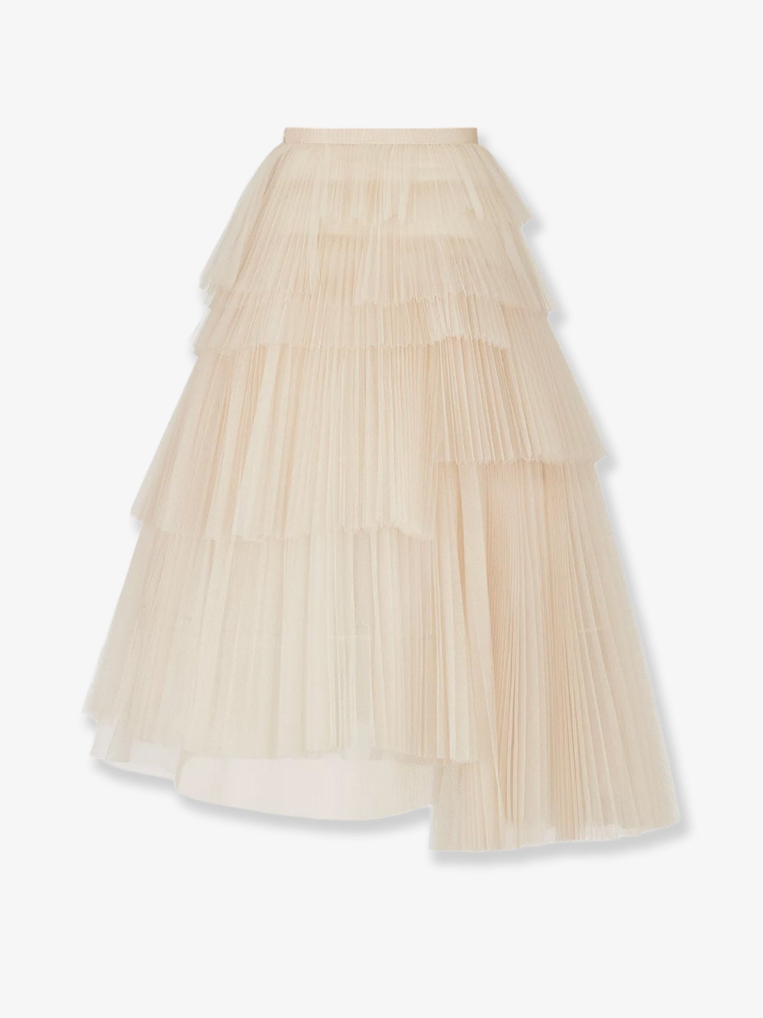 Long skirt with tulle flounces