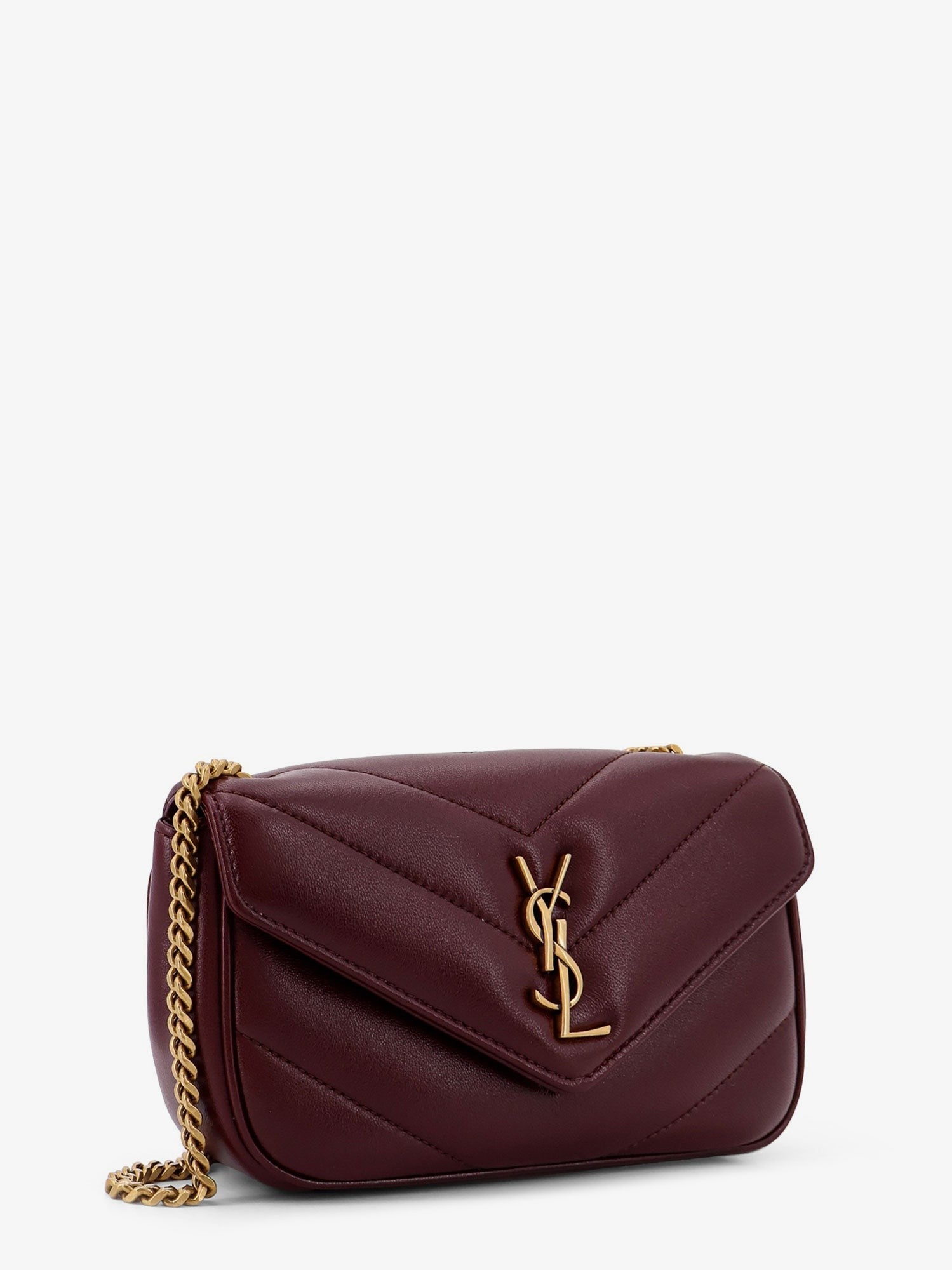 Saint Laurent - Loulou Mini crossbody bag with chevron stitching