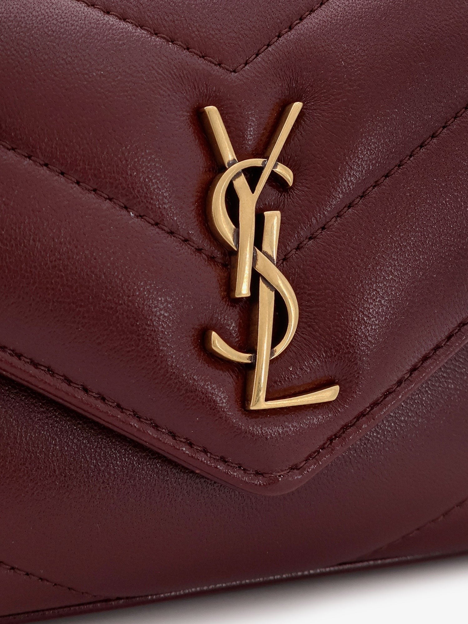Saint Laurent - Loulou Mini crossbody bag with chevron stitching