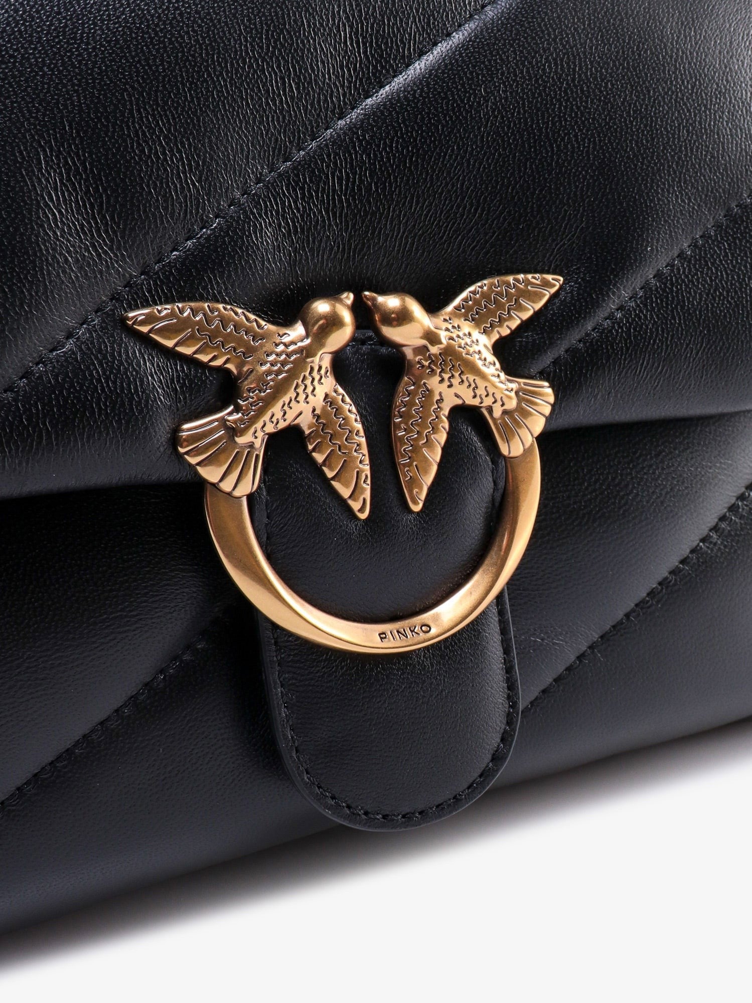 Pinko - Love Puff Classic matelassé leather shoulder bag
