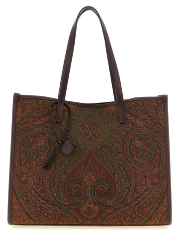 Etro - Love Trotter Paisley jacquard shopping bag with leather handles