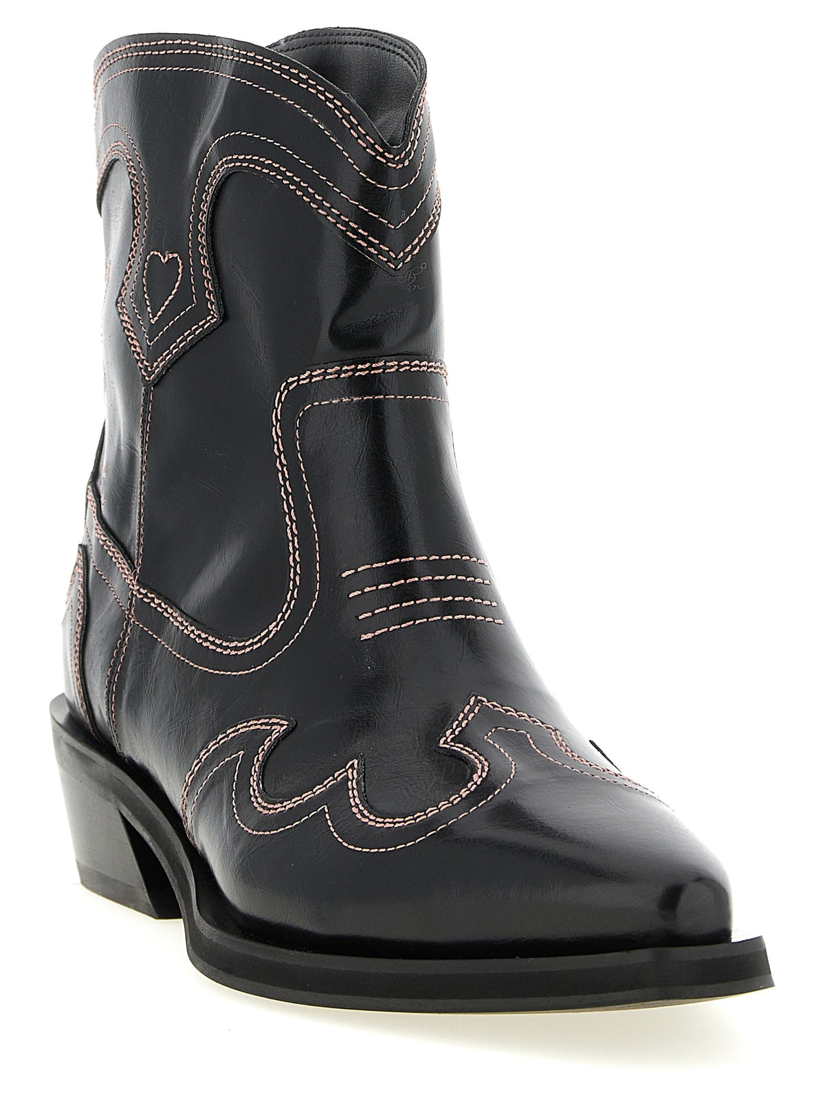 GANNI - 'Low Shaft Embroidered Western' ankle boots