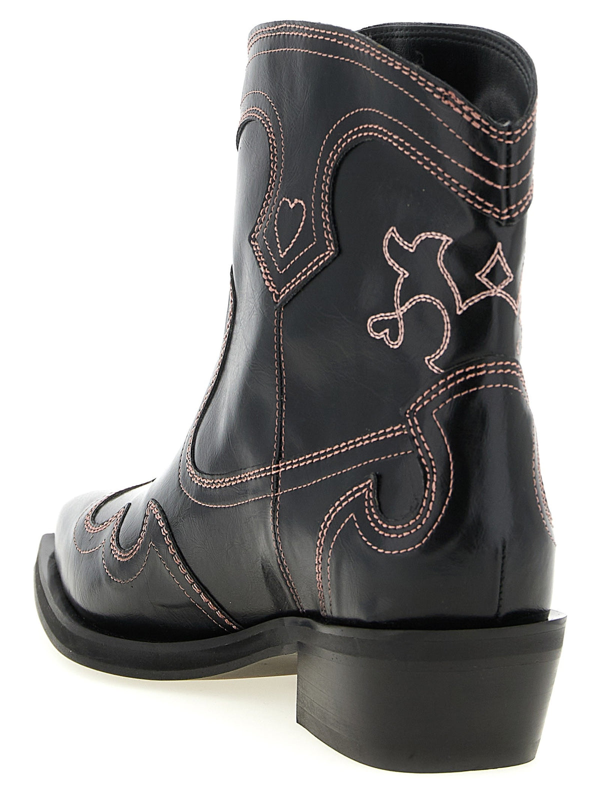 GANNI - 'Low Shaft Embroidered Western' ankle boots