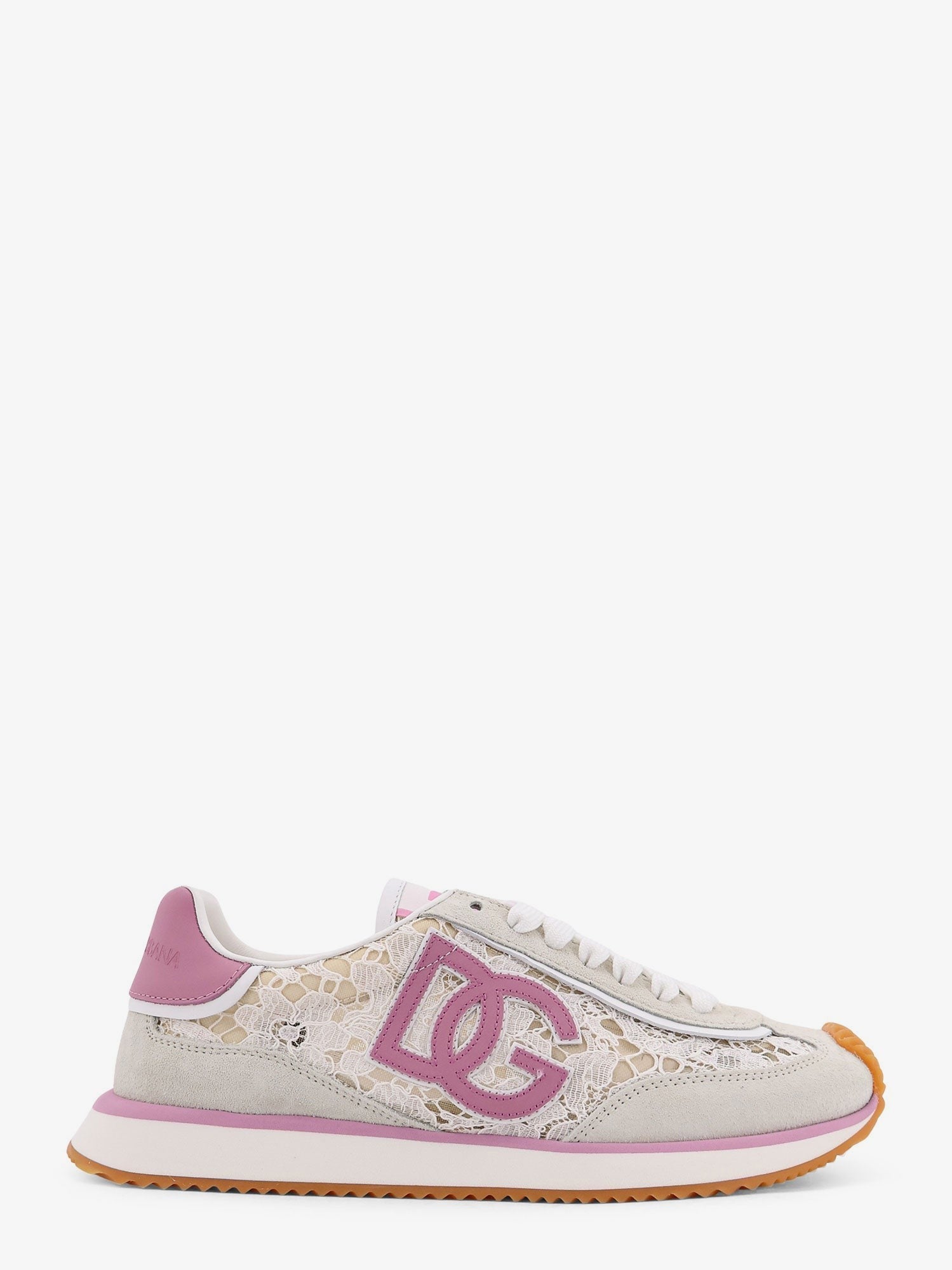 Low-top lace sneakers with suede inserts