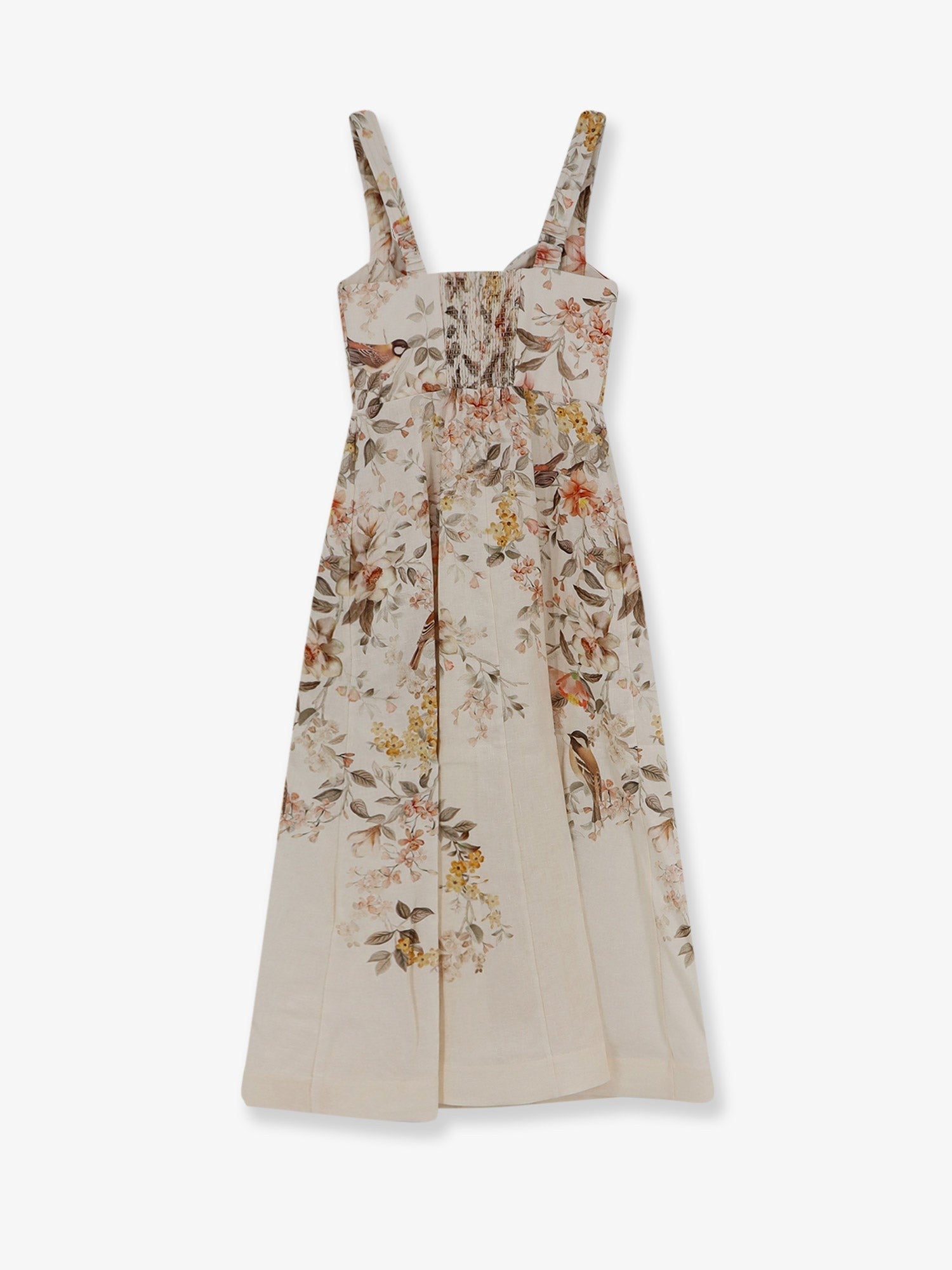 ZIMMERMANN ZIMMERMANN - Luna linen midi dress with all-over floral print