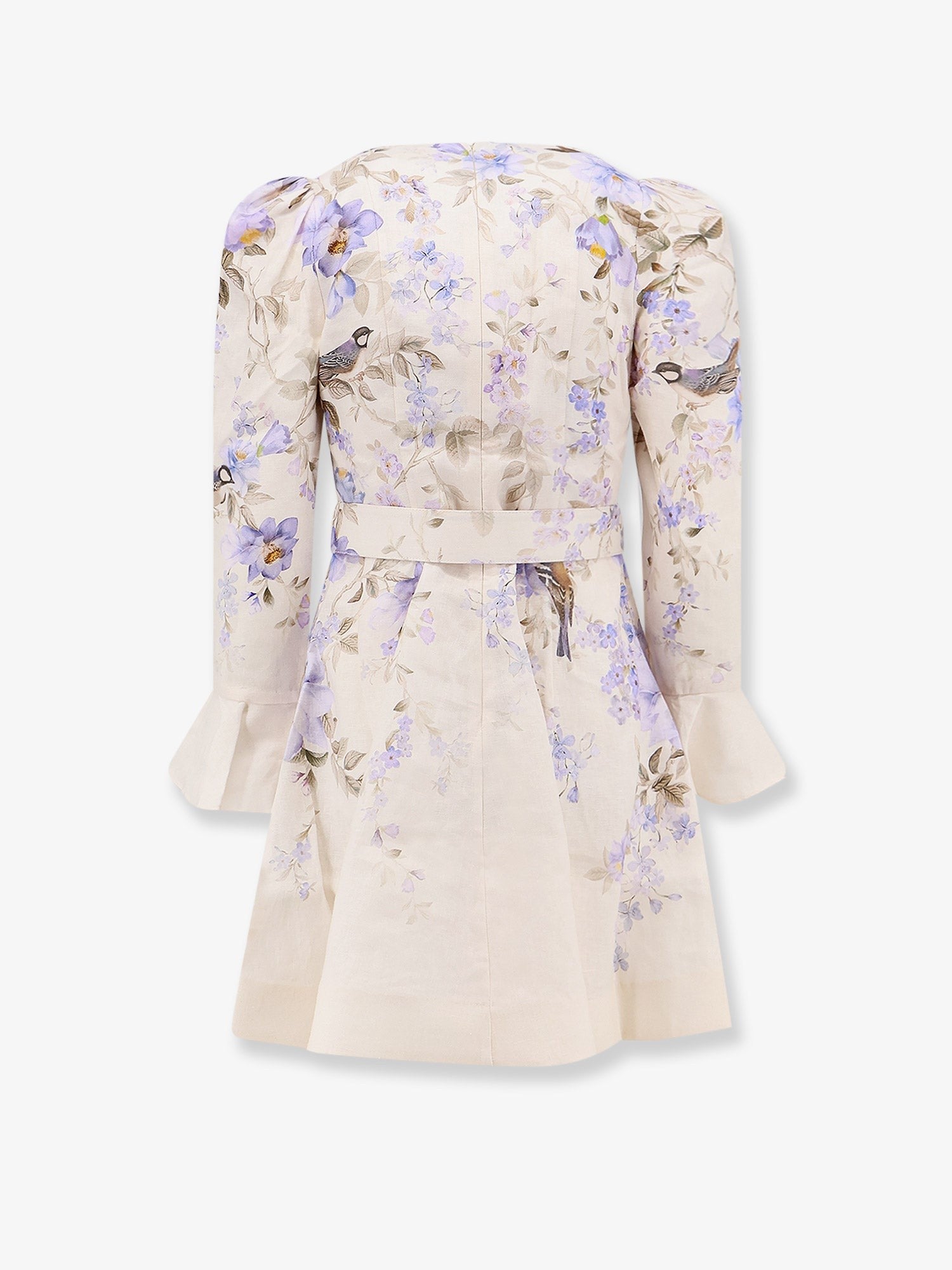 ZIMMERMANN ZIMMERMANN - Luna Short linen dress with Songbird Print