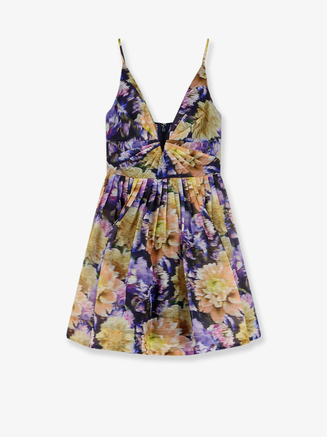 ZIMMERMANN - Luna silk and linen blend dress with all-over floral print luna-silk-and-linen-blend-dress-with-all-over-floral-print