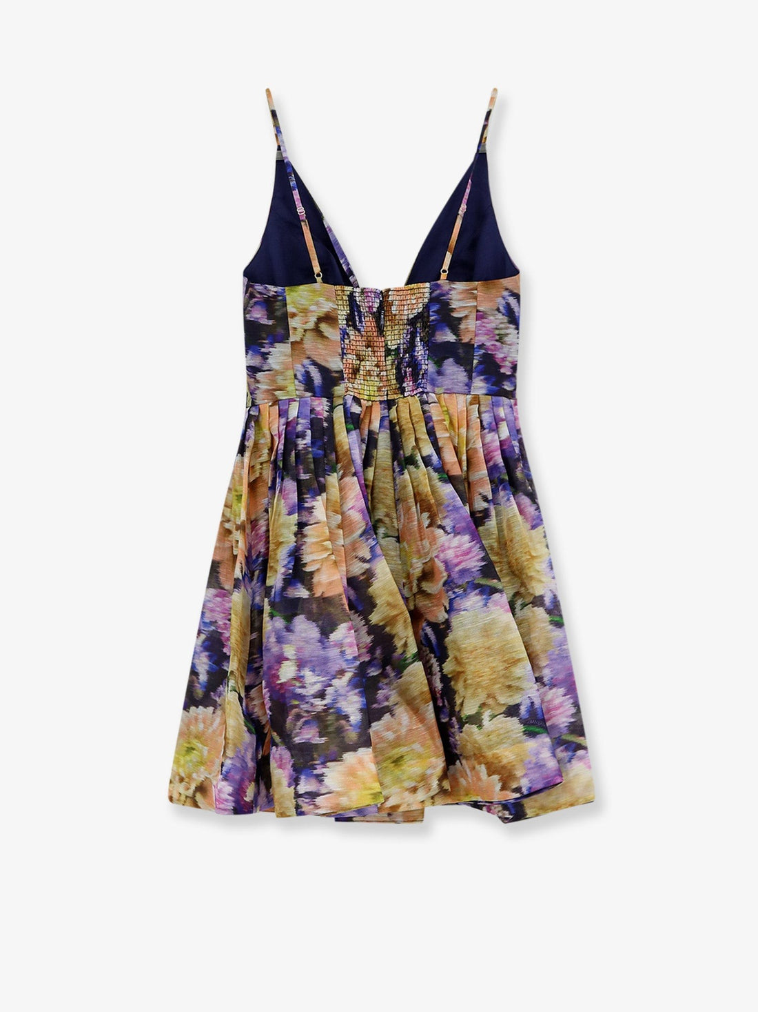 ZIMMERMANN - Luna silk and linen blend dress with all-over floral print luna-silk-and-linen-blend-dress-with-all-over-floral-print