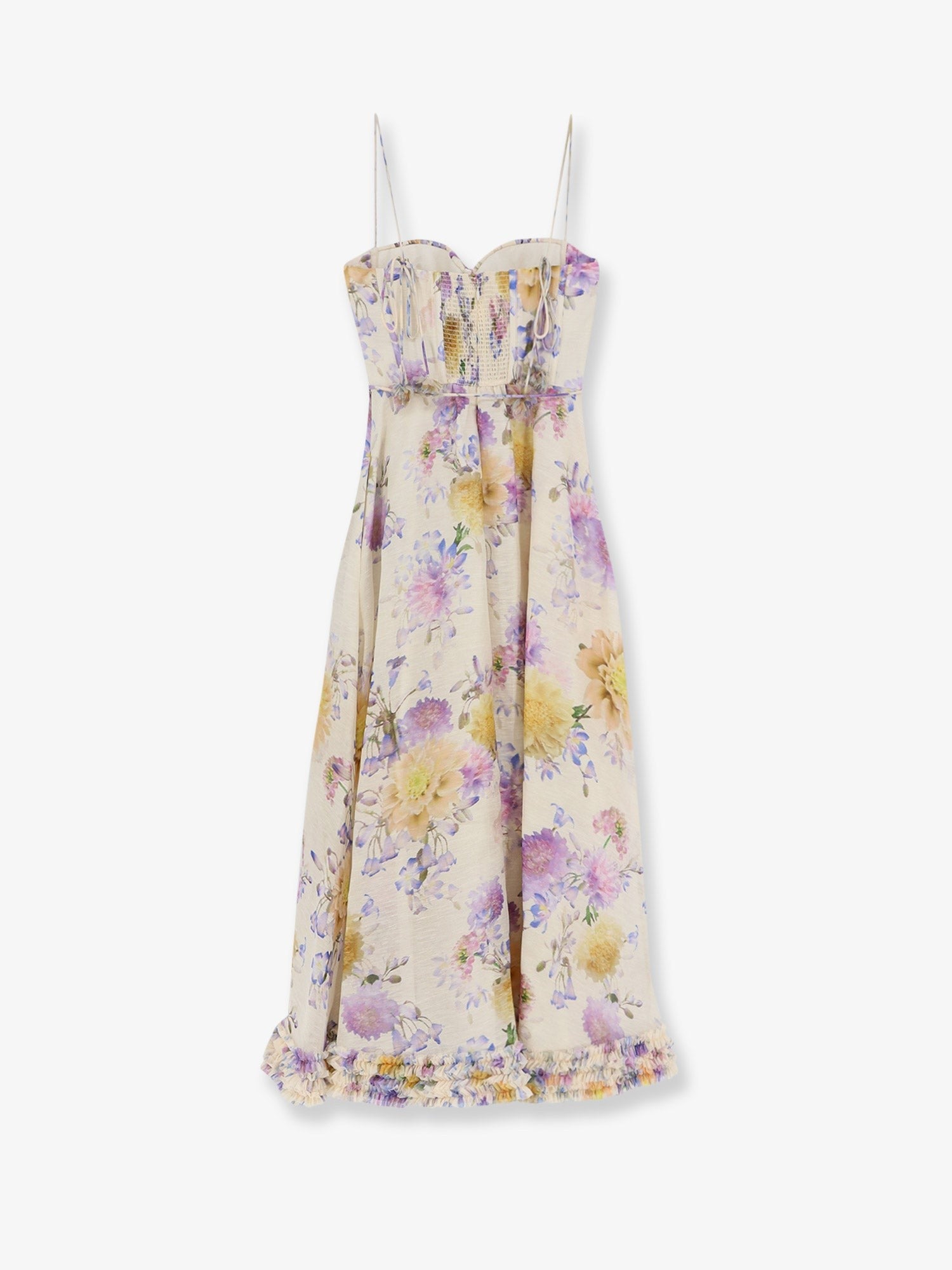 ZIMMERMANN ZIMMERMANN - Luna silk and linen blend midi dress
