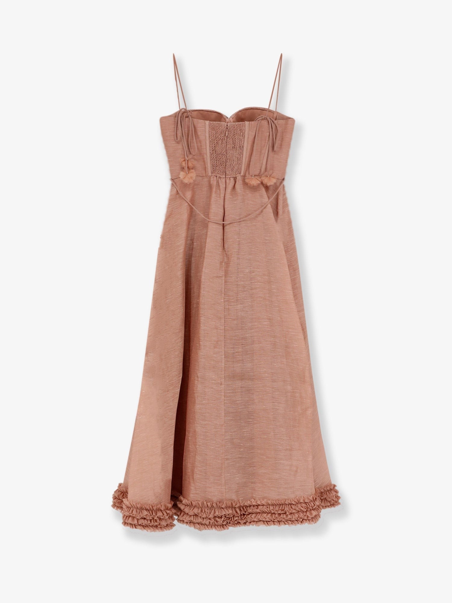 ZIMMERMANN ZIMMERMANN - Luna silk and linen blend midi dress