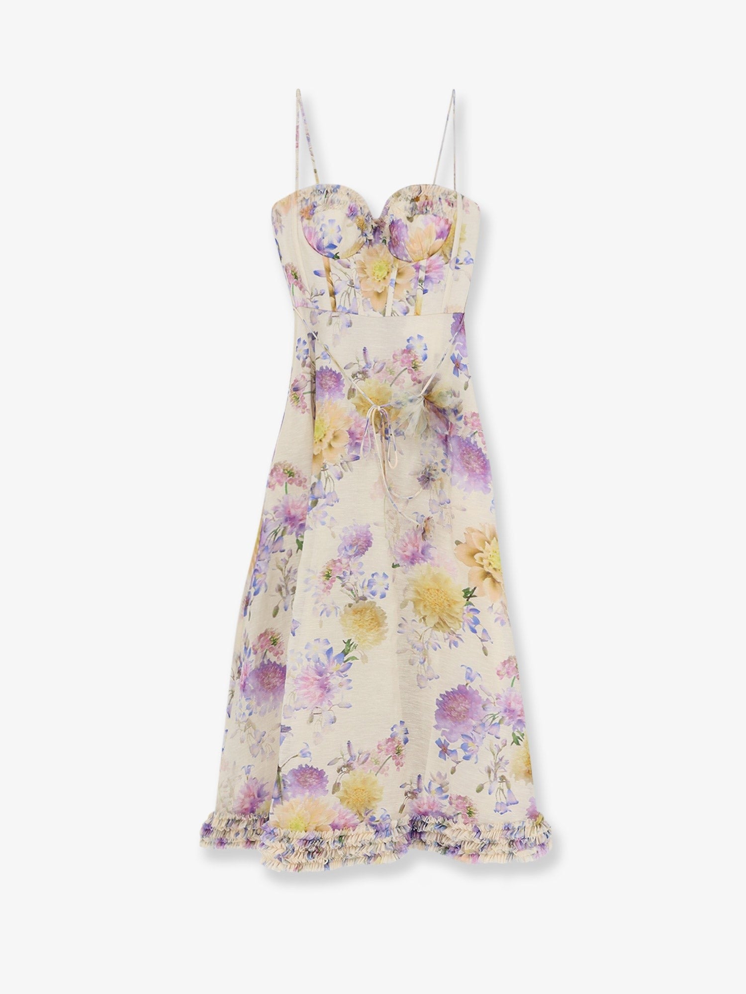 ZIMMERMANN ZIMMERMANN - Luna silk and linen blend midi dress