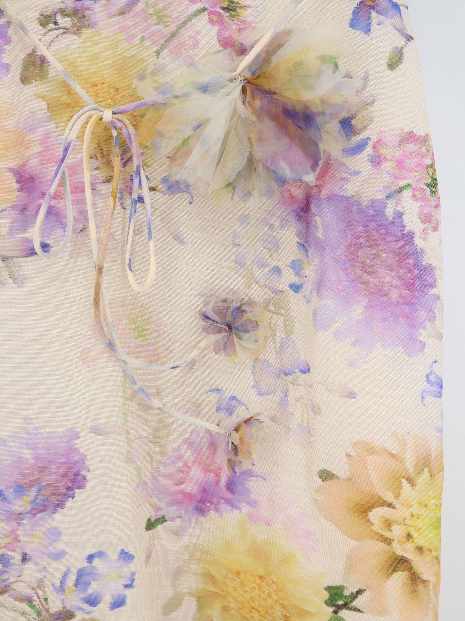 ZIMMERMANN ZIMMERMANN - Luna silk and linen blend midi dress