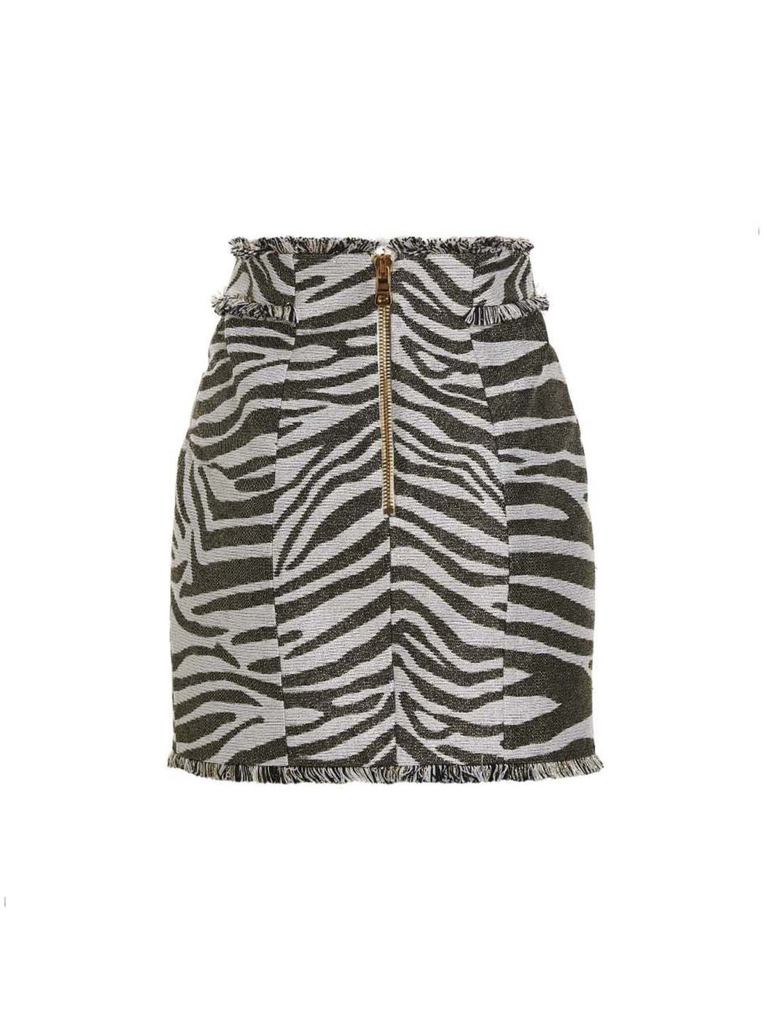 Balmain - 'Lurex Zebra' skirt