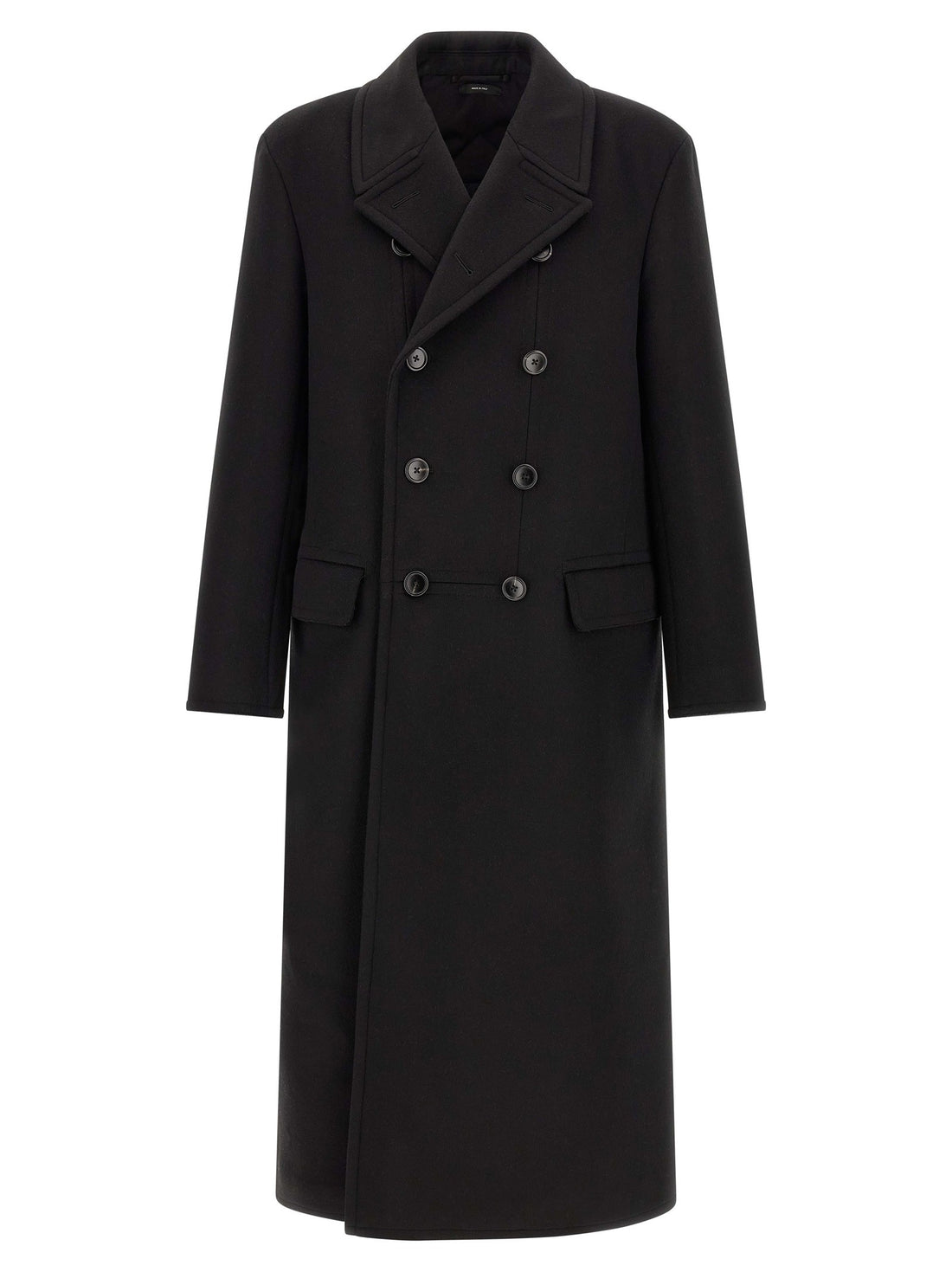 TOM FORD - 'Luxury Melton DB Officer' coat Black