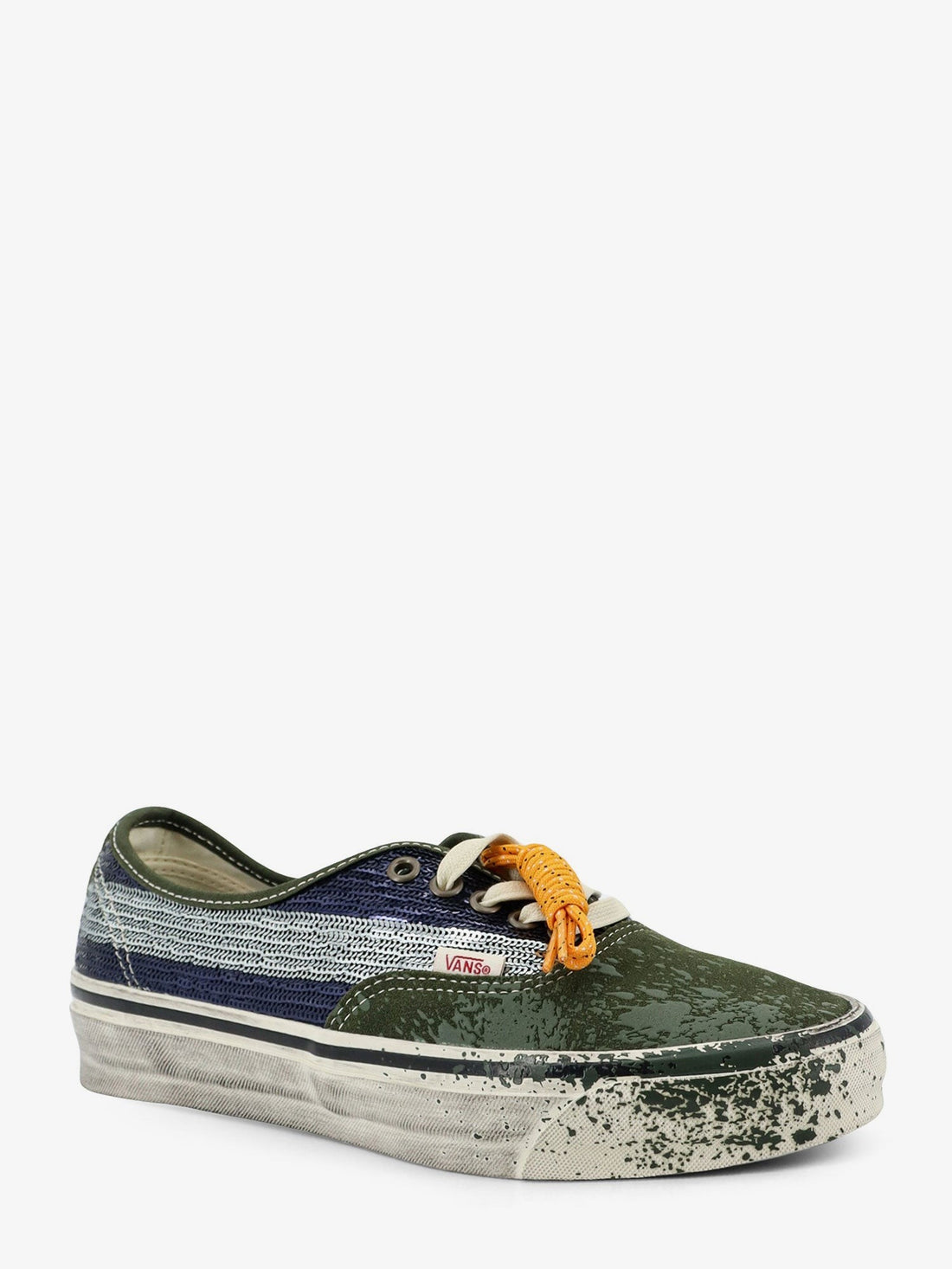 Lx authentic 44 suede sneakers with micro-sequin detail on the side