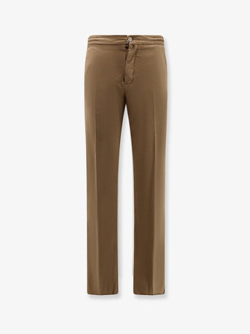 KITON CIRO PAONE - Lyocell trouser with drawstring at waist lyocell-trouser-with-drawstring-at-waist