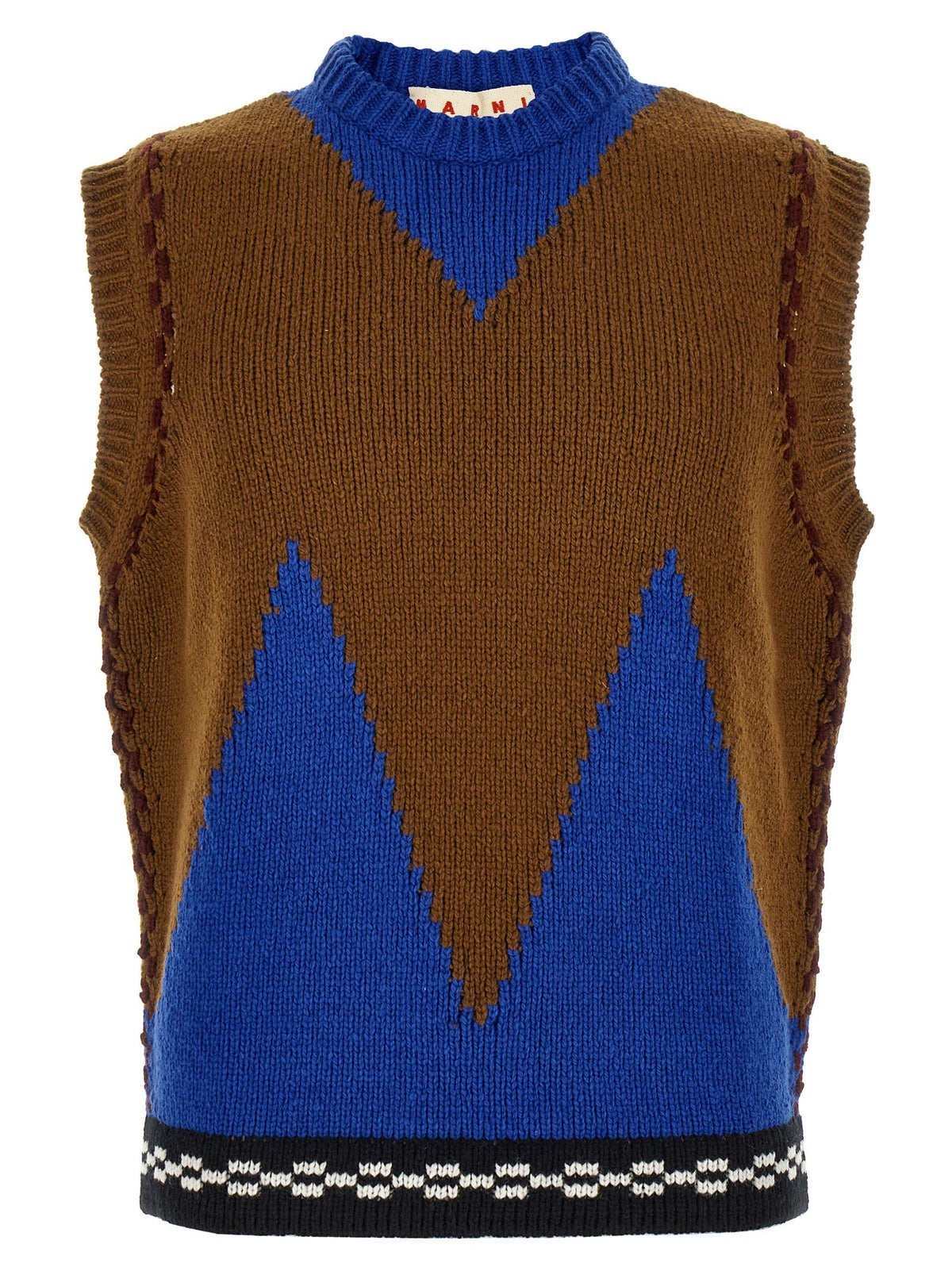 Marni - M-shaped intarsia vest