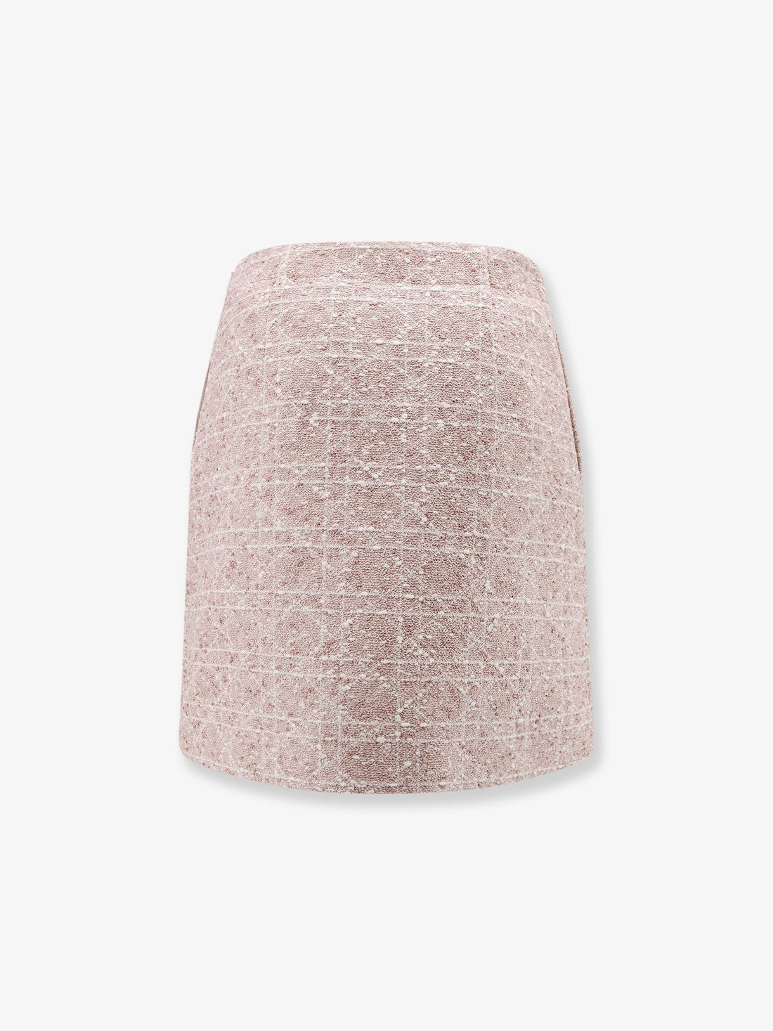 Macrocannage cotton blend tweed mini skirt