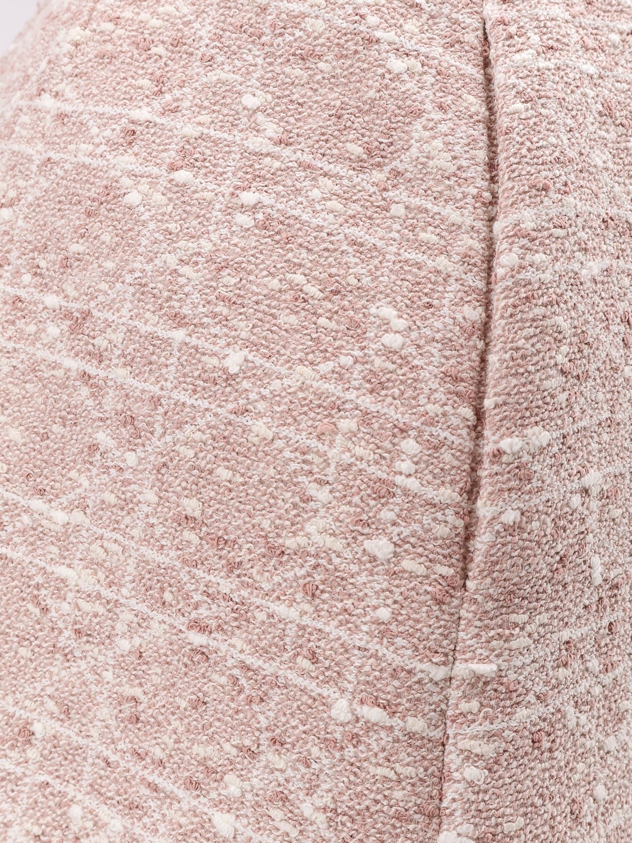 Macrocannage cotton blend tweed mini skirt