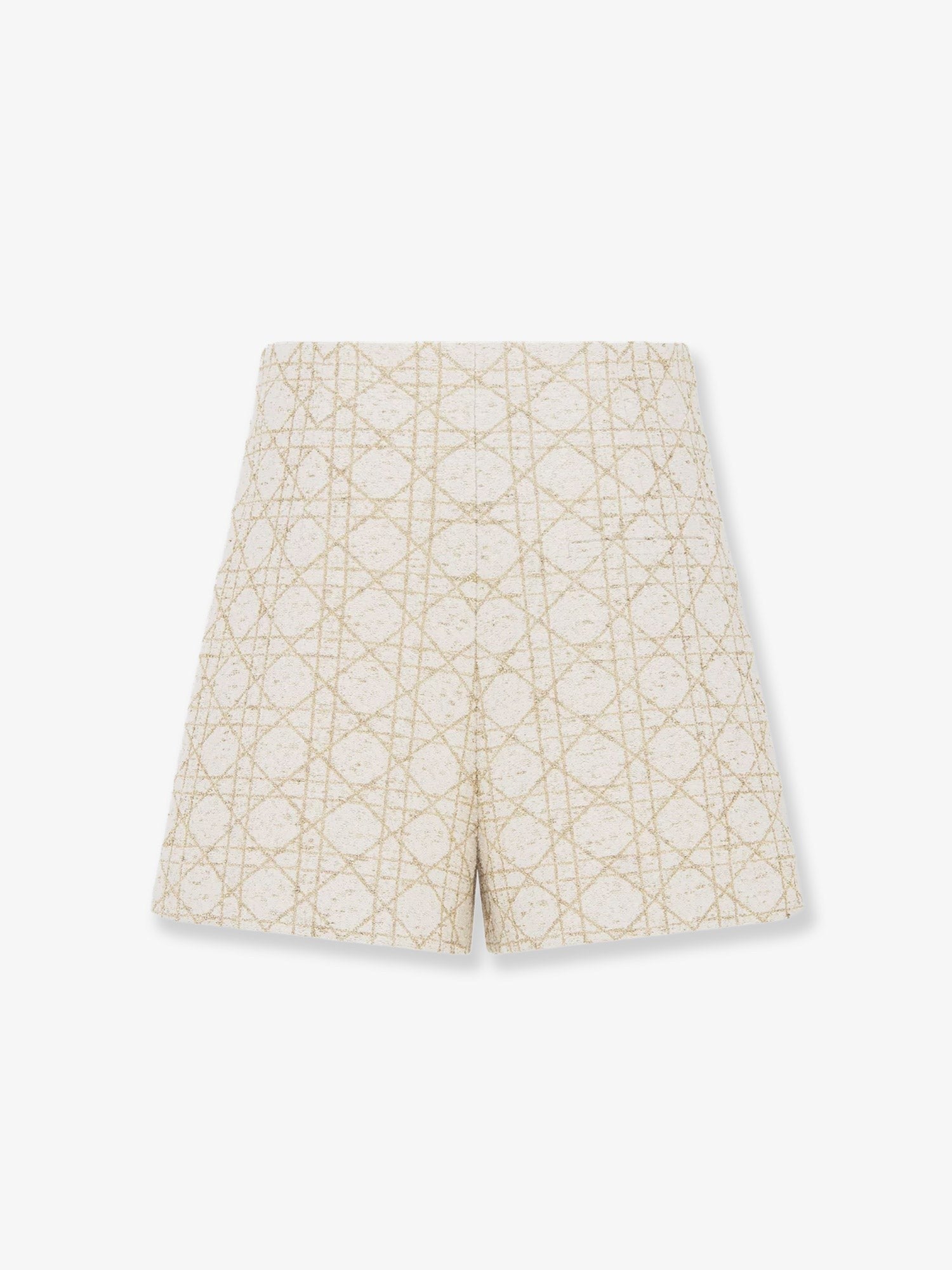 Macrocannage lurex shorts/skirt