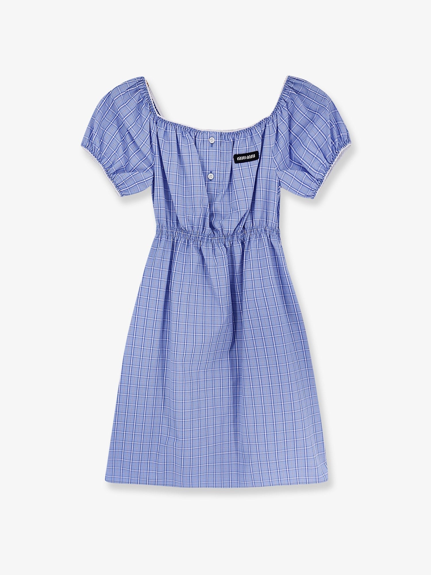 Miu Miu Madras cotton mini dress