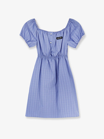 Miu Miu Madras cotton mini dress