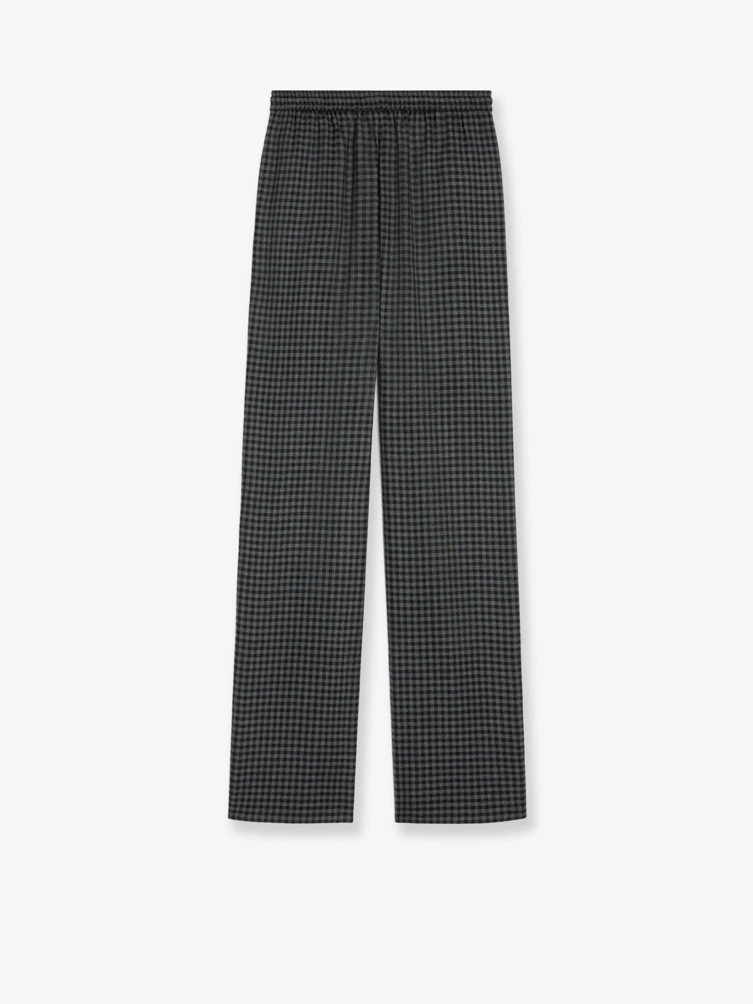 Madras wool and cashmere jogger trousers