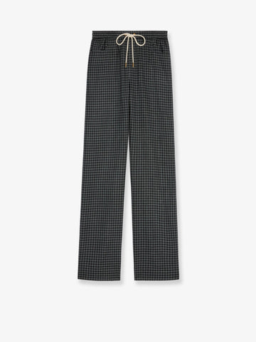Madras wool and cashmere jogger trousers